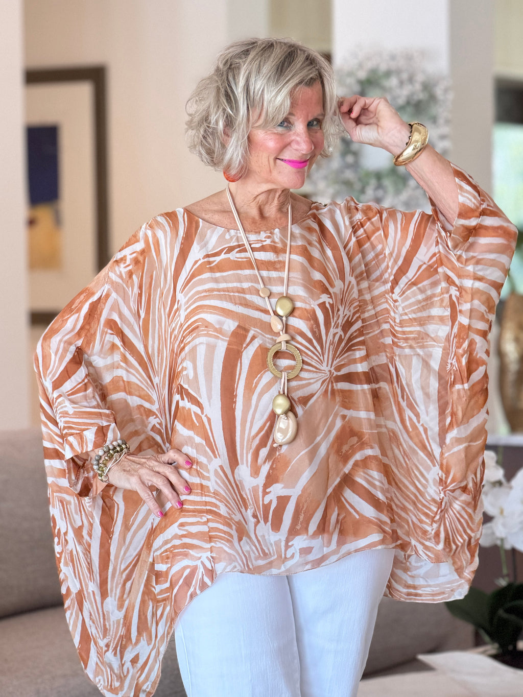 Simple Style Silk top