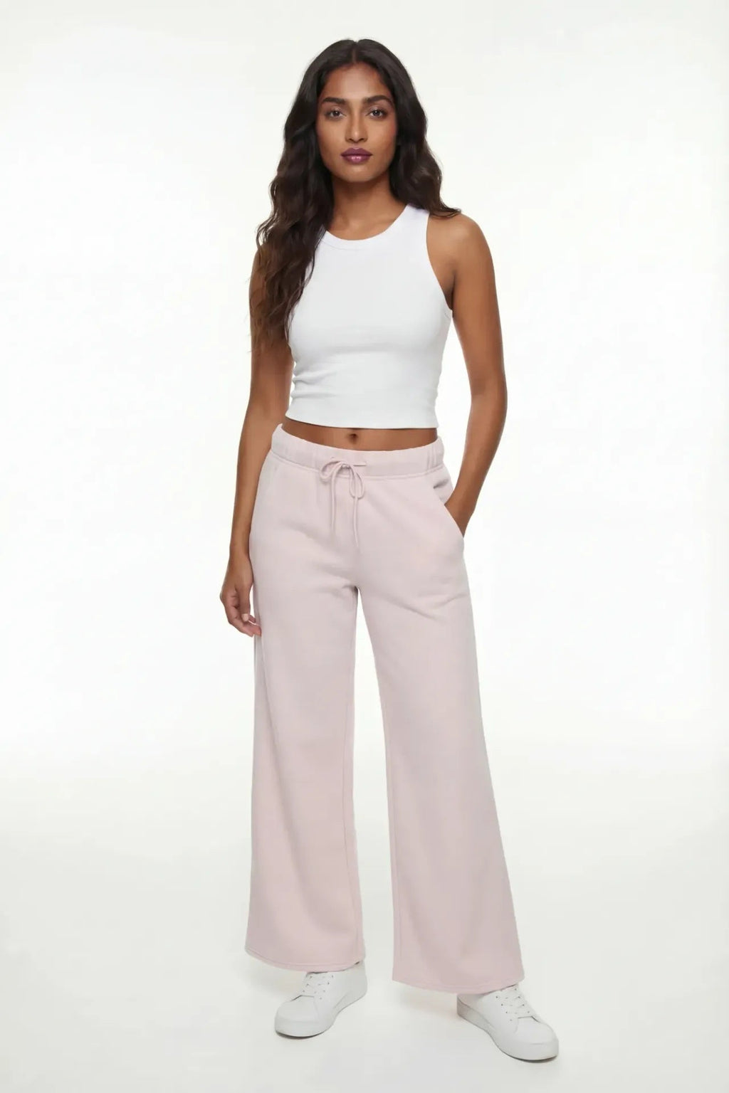 Fleece Wide Leg Sweatpant