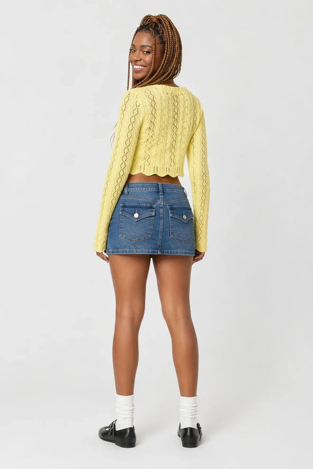 Denim Micro Mini Skirt
