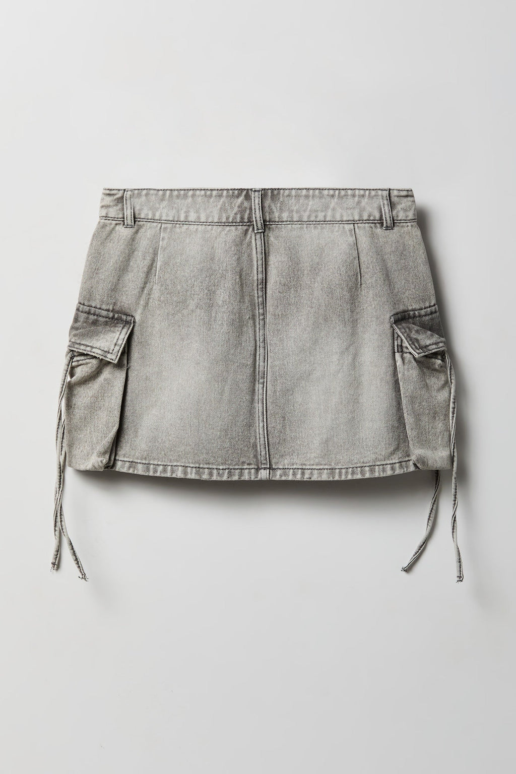 Denim Cargo Mini Skirt