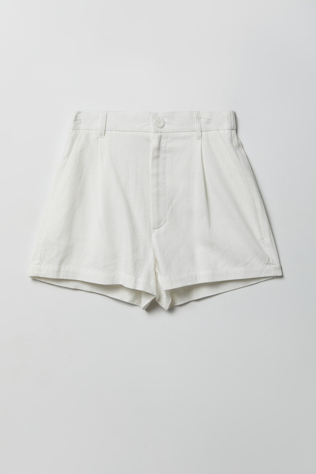Linen-Blend Tailored Short