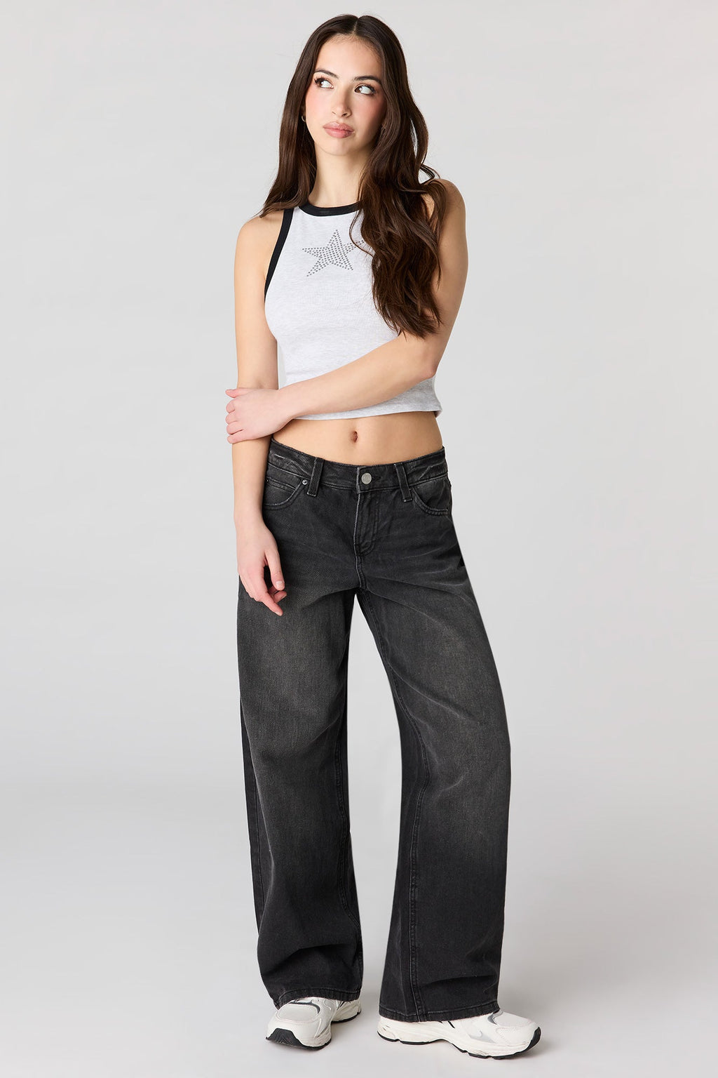 High Neck Graphic Tank