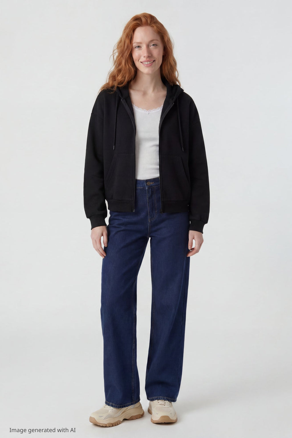 Fleece Boxy Zip Hoodie