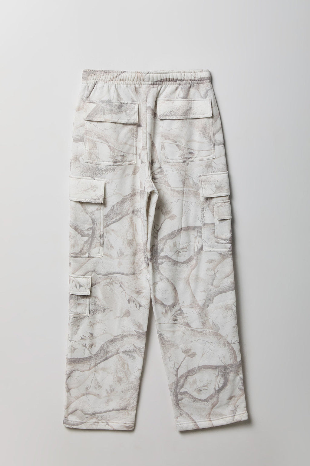 Fleece Low Rise Wide Leg Cargo Sweatpant
