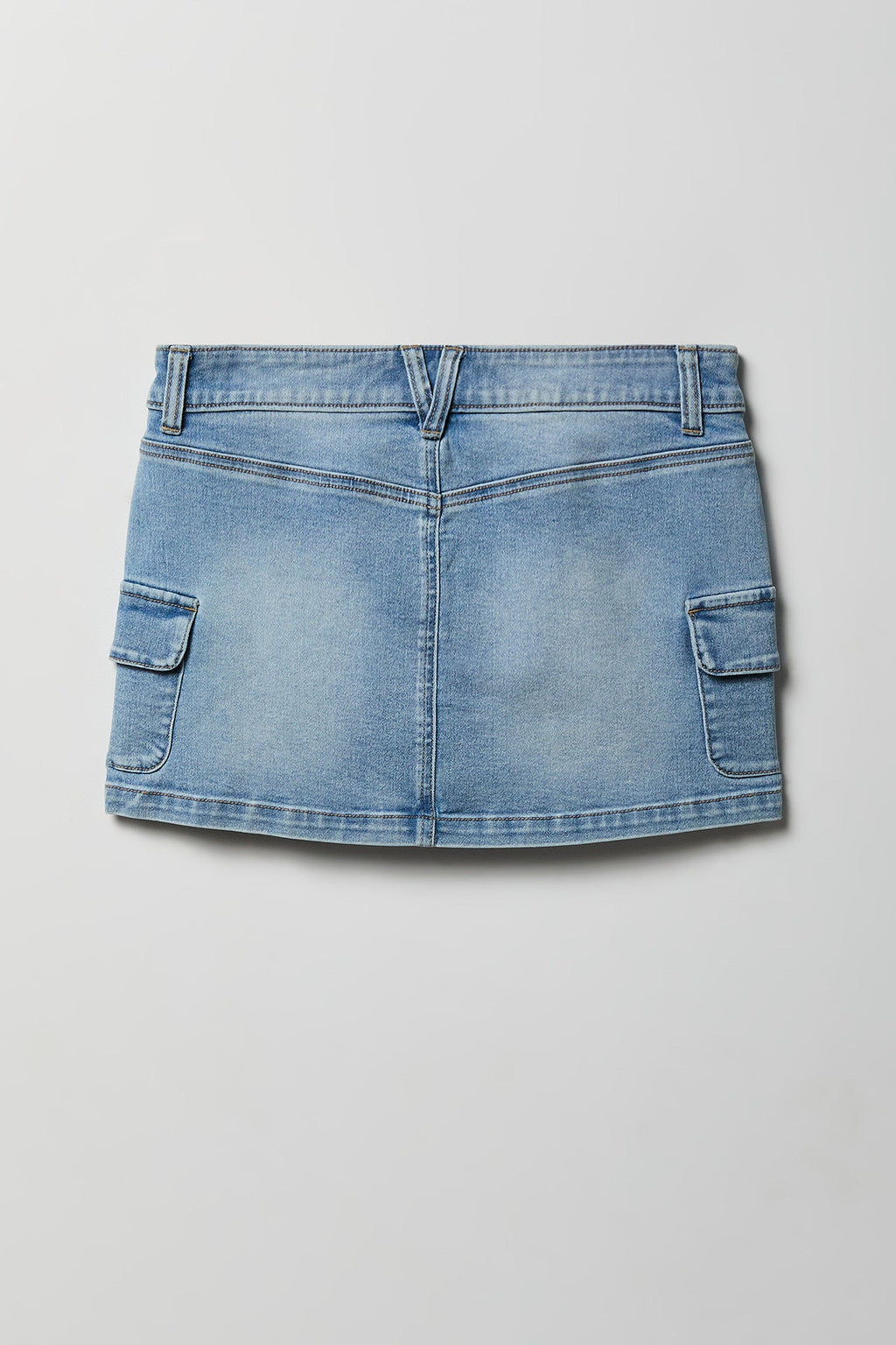 Denim Mini Cargo Skort