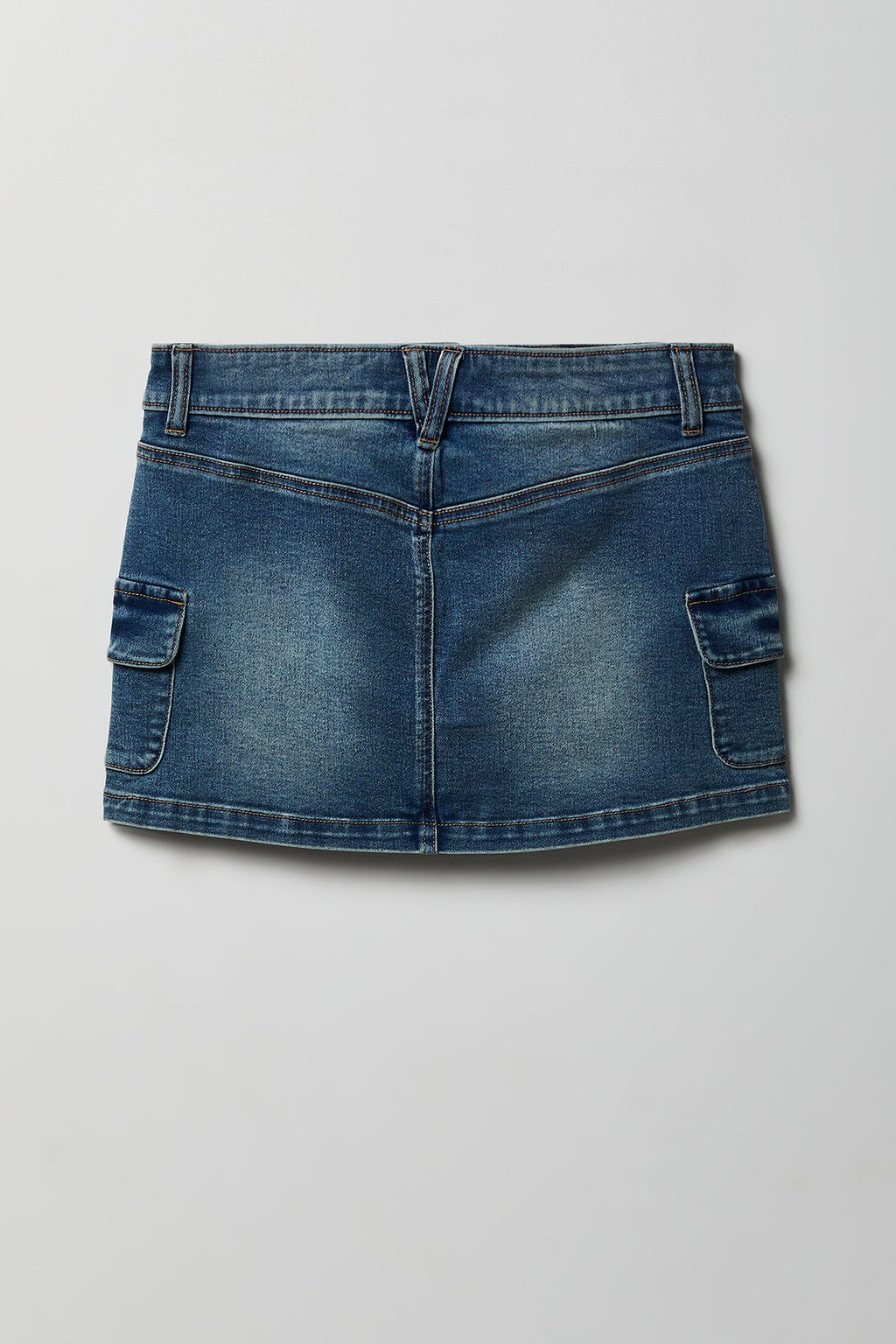 Denim Mini Cargo Skort