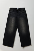 London Low Rise Super Baggy Black Jean
