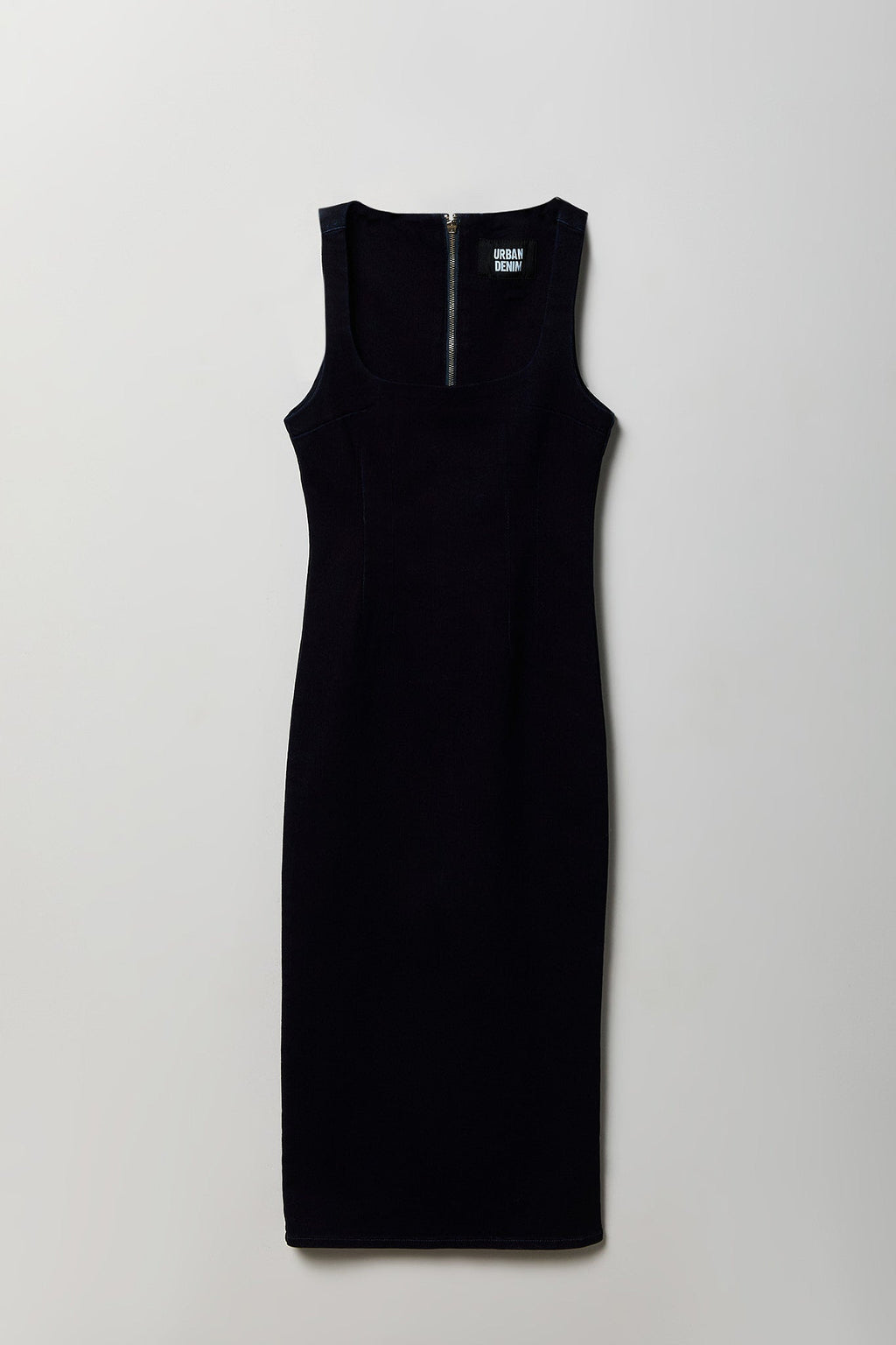 Denim Square Neck Maxi Dress