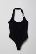 Luxe Heavy Contour O-Ring Halter Bodysuit