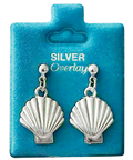 Made in USA Scallop Shell Drop Earrings Gold or Silver