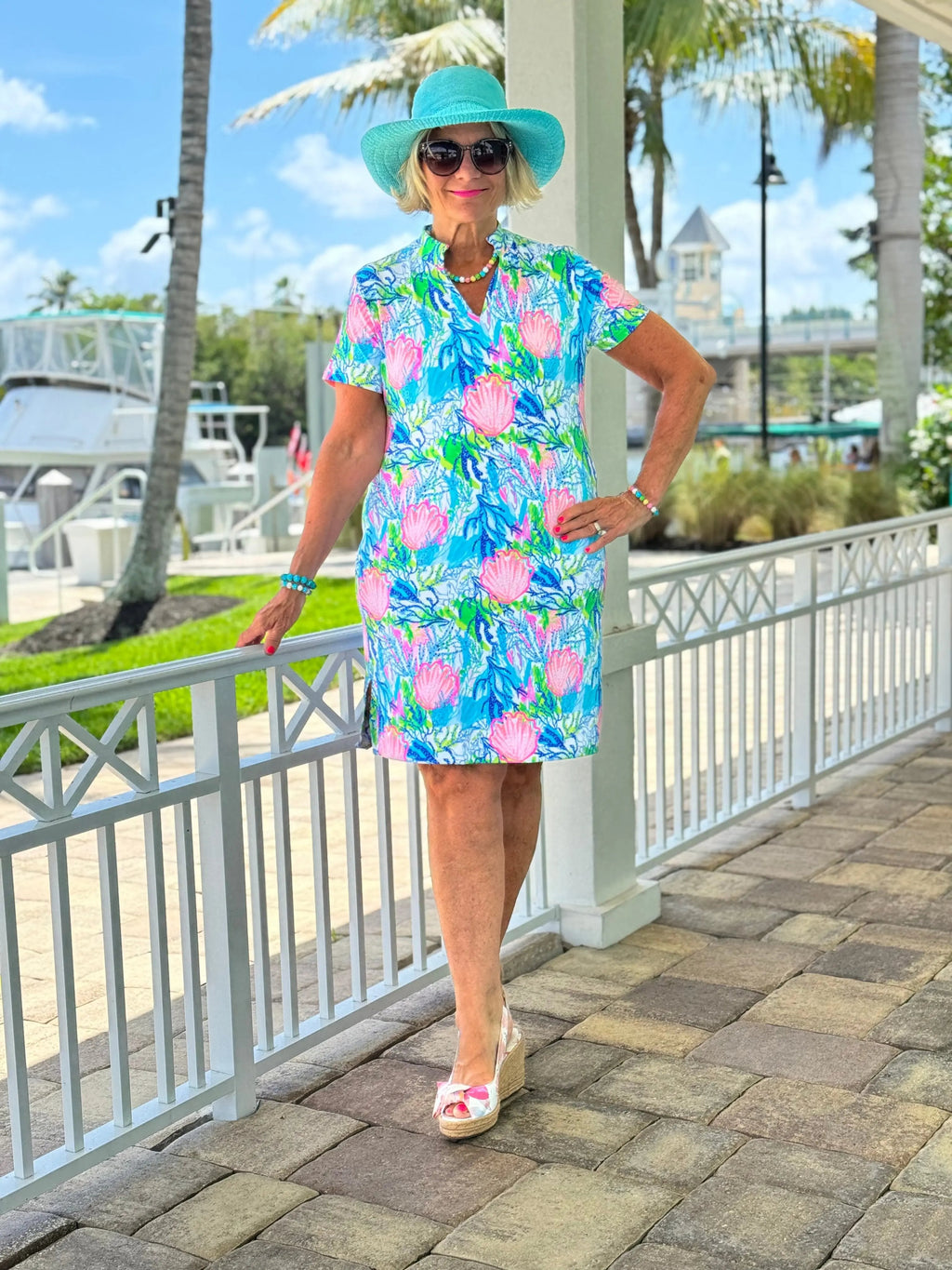 SEASHELL BEACH SHORT SLEEVE DRESS