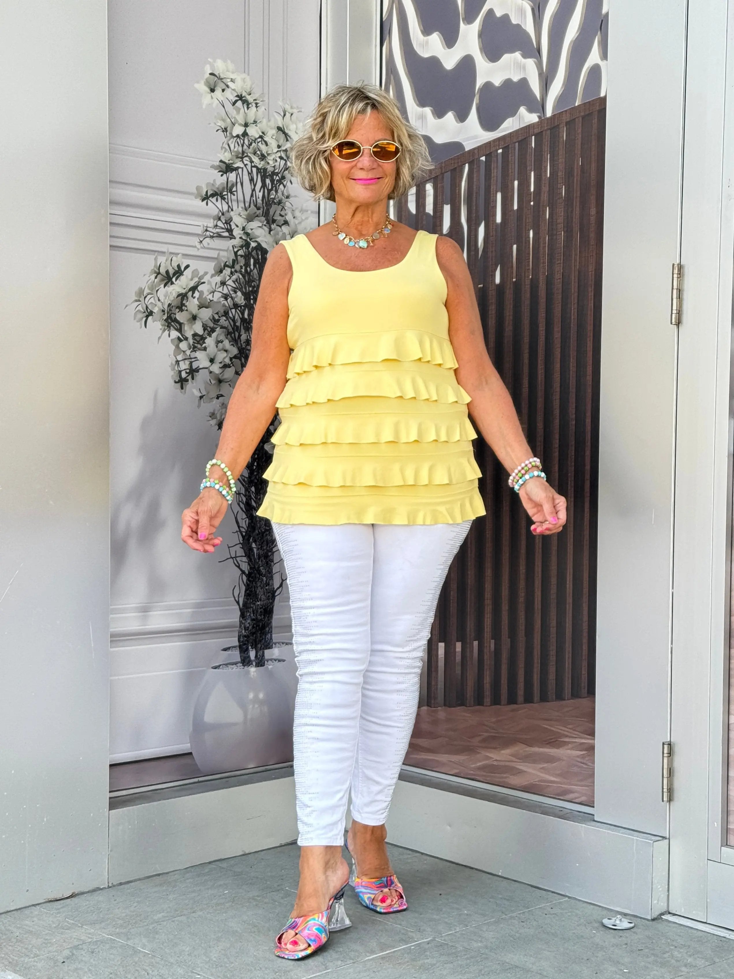 LULU-B YELLOW CHA CHA TANK