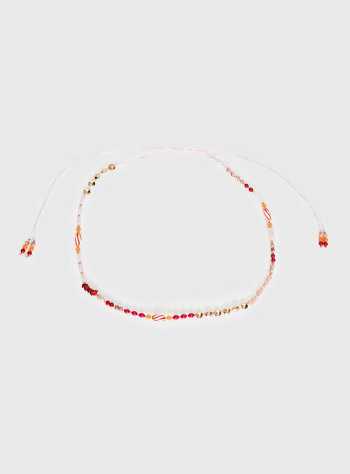 Kenlea Beaded Belt Pink