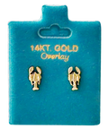 Made In USA Lobster Stud Earrings Gold or Silver