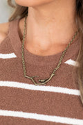 Bronze Necklace With Bird Branch Charm