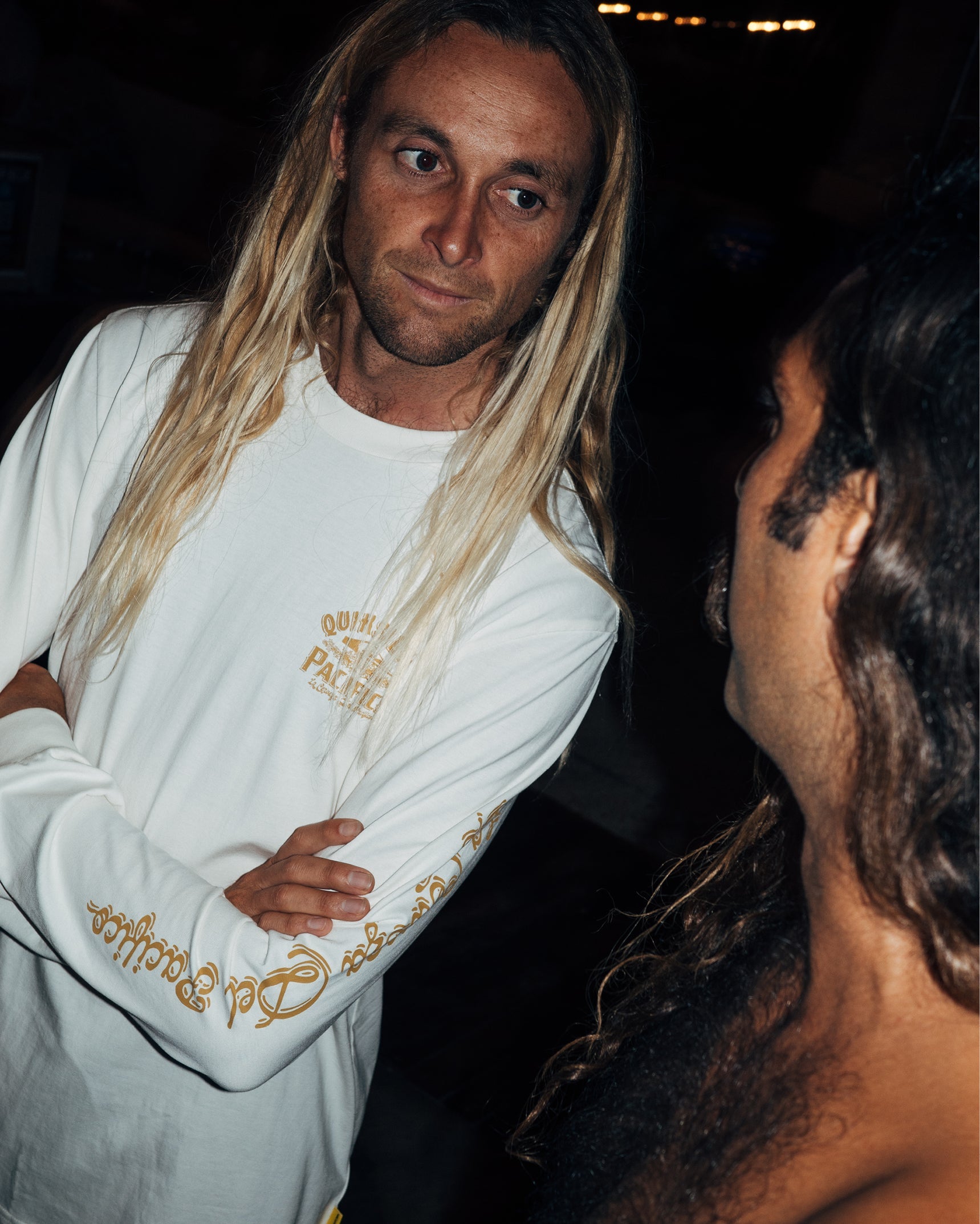Pacifico Signage Long Sleeve Knit T-Shirt - Tofu