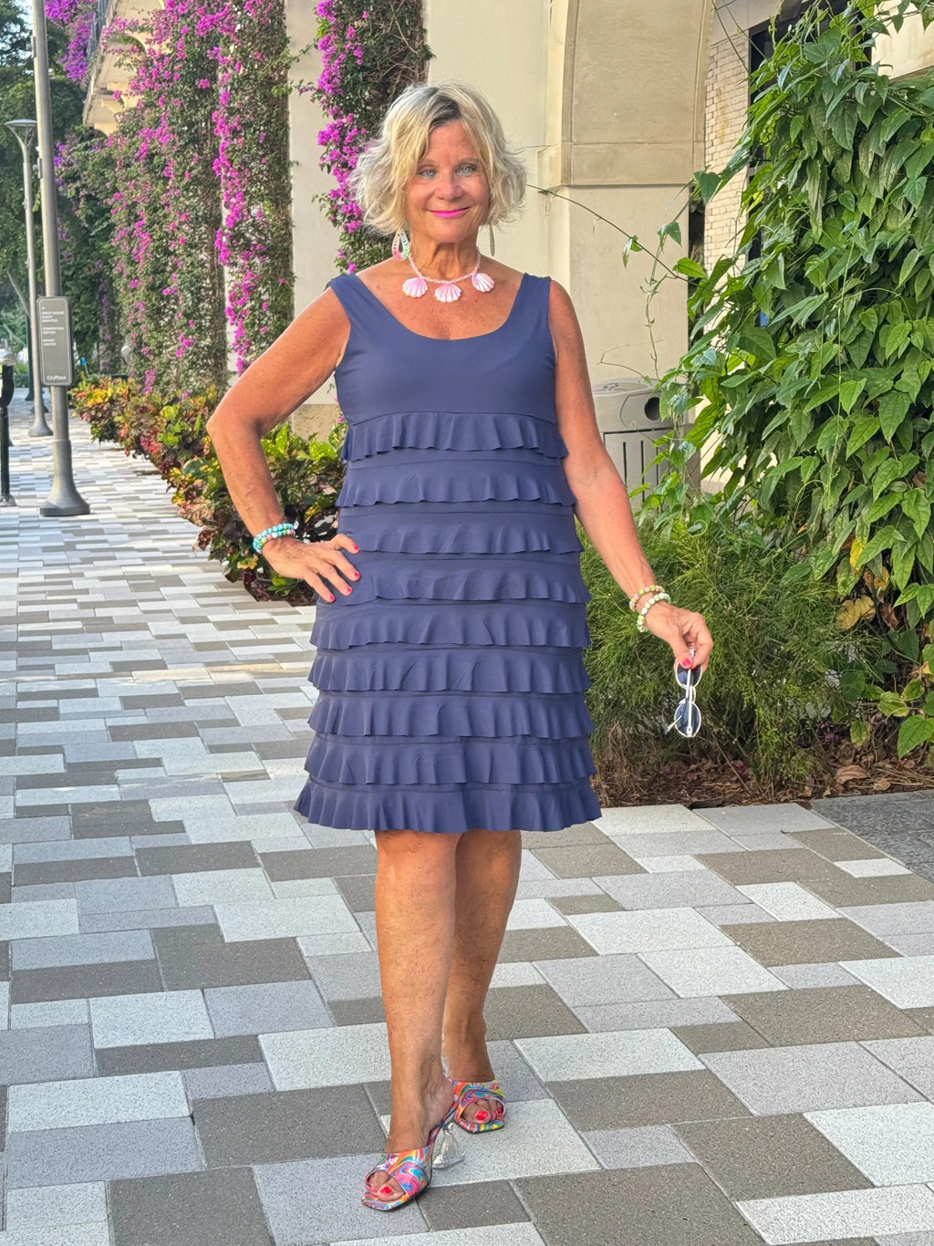 MIAMI NIGHT NAVY CHA CHA RUFFLE