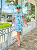SEASHELL BEACH SHORT SLEEVE DRESS
