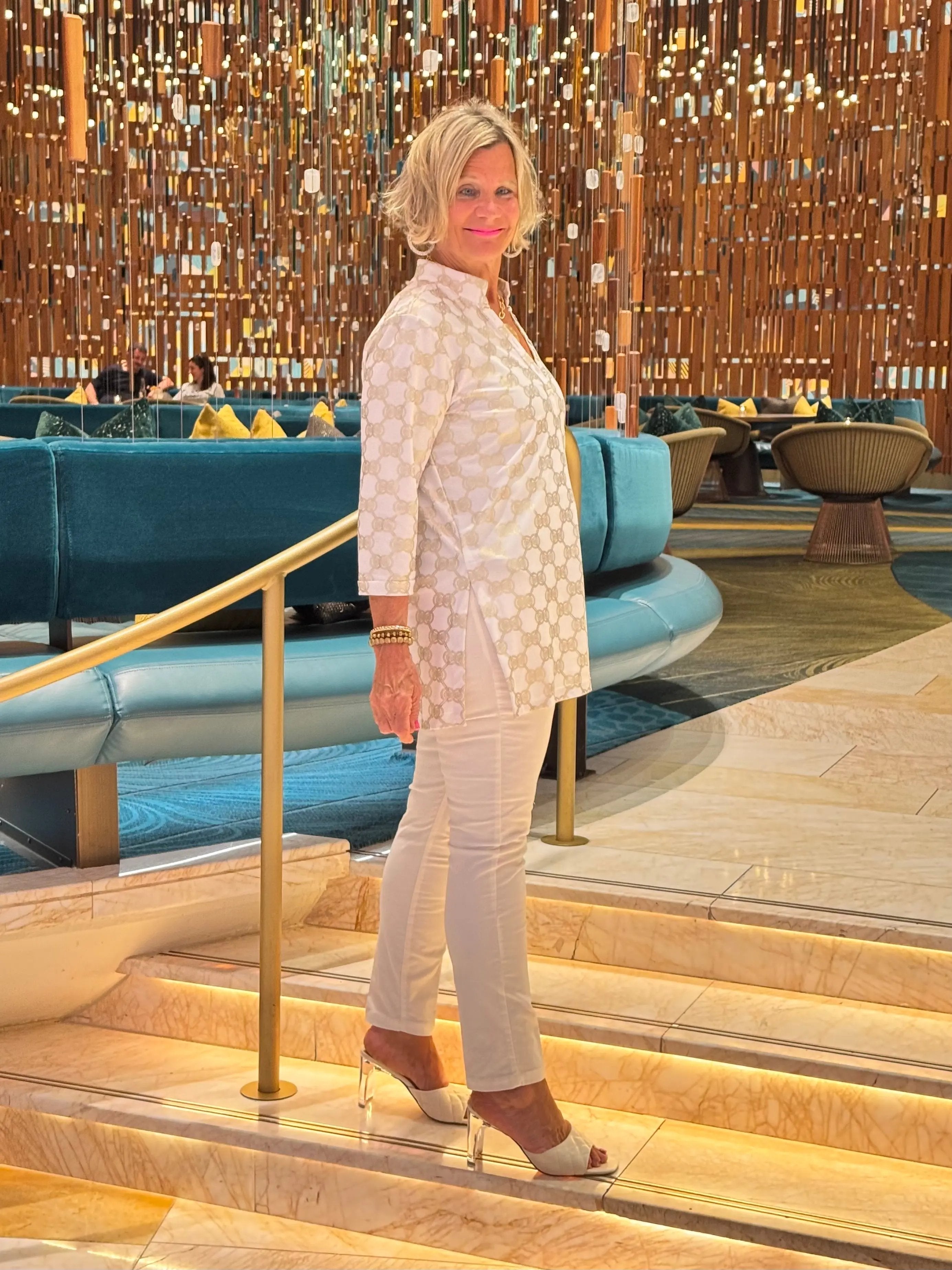 LULU-B WHITE GOLD TUNIC