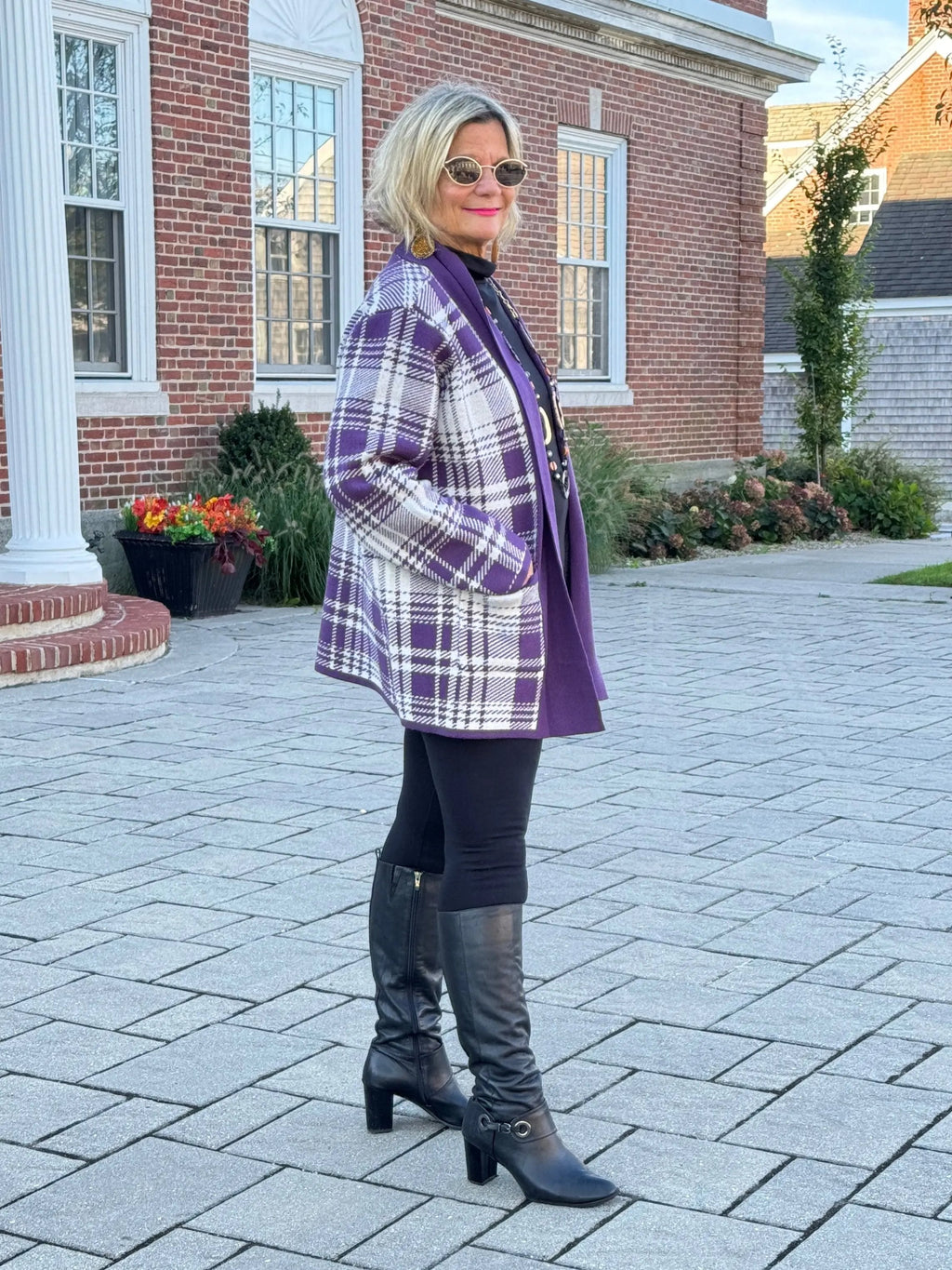 SOUTHERN NIGHTS PURPLE POCKET SWEATER