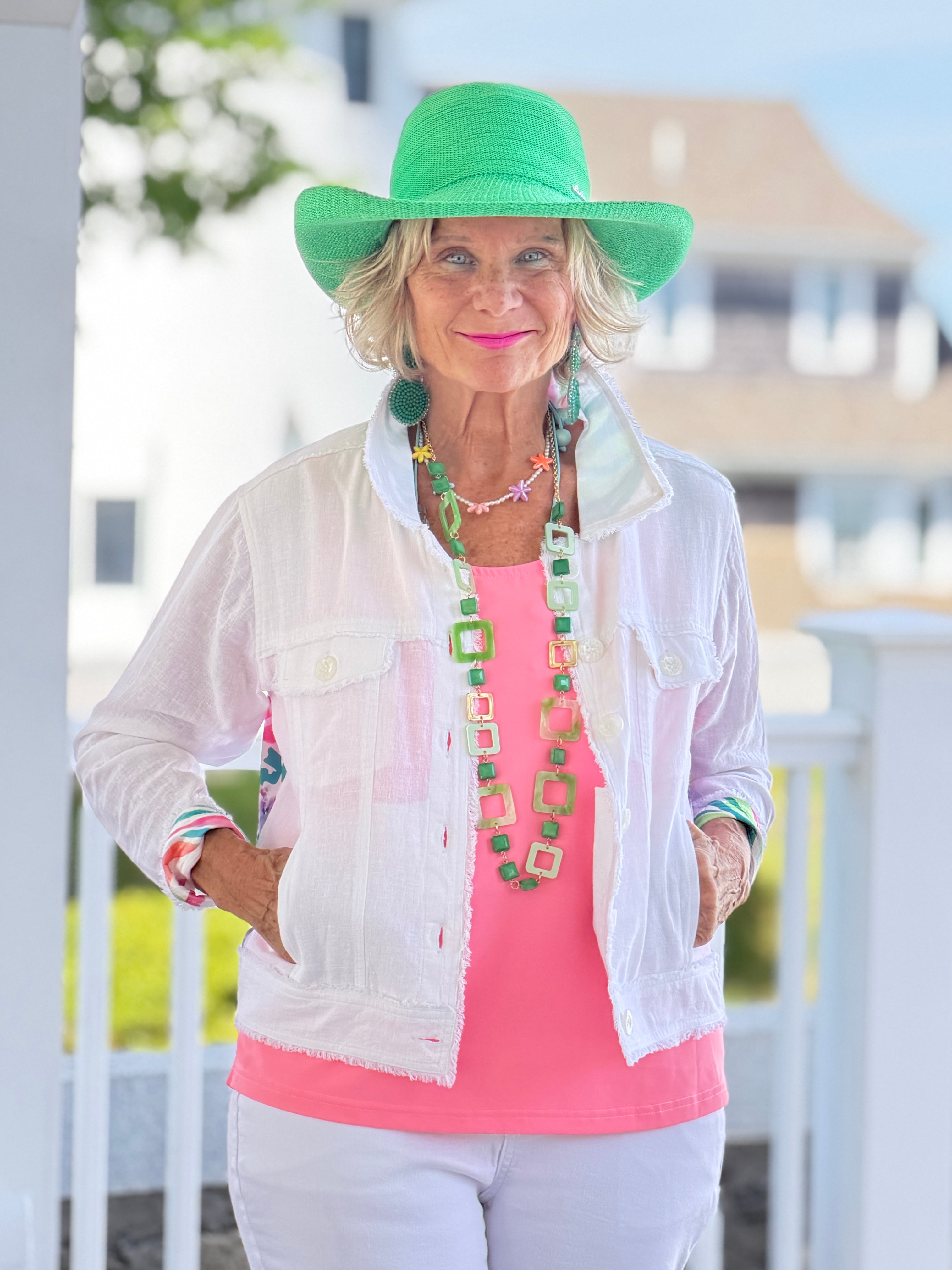 PINK PARADISE GARDEN LINEN JACKET