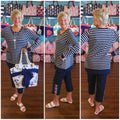 RHINESTONE CAPRI NAVY