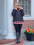 Rust Plaid Fall Day Hoodie