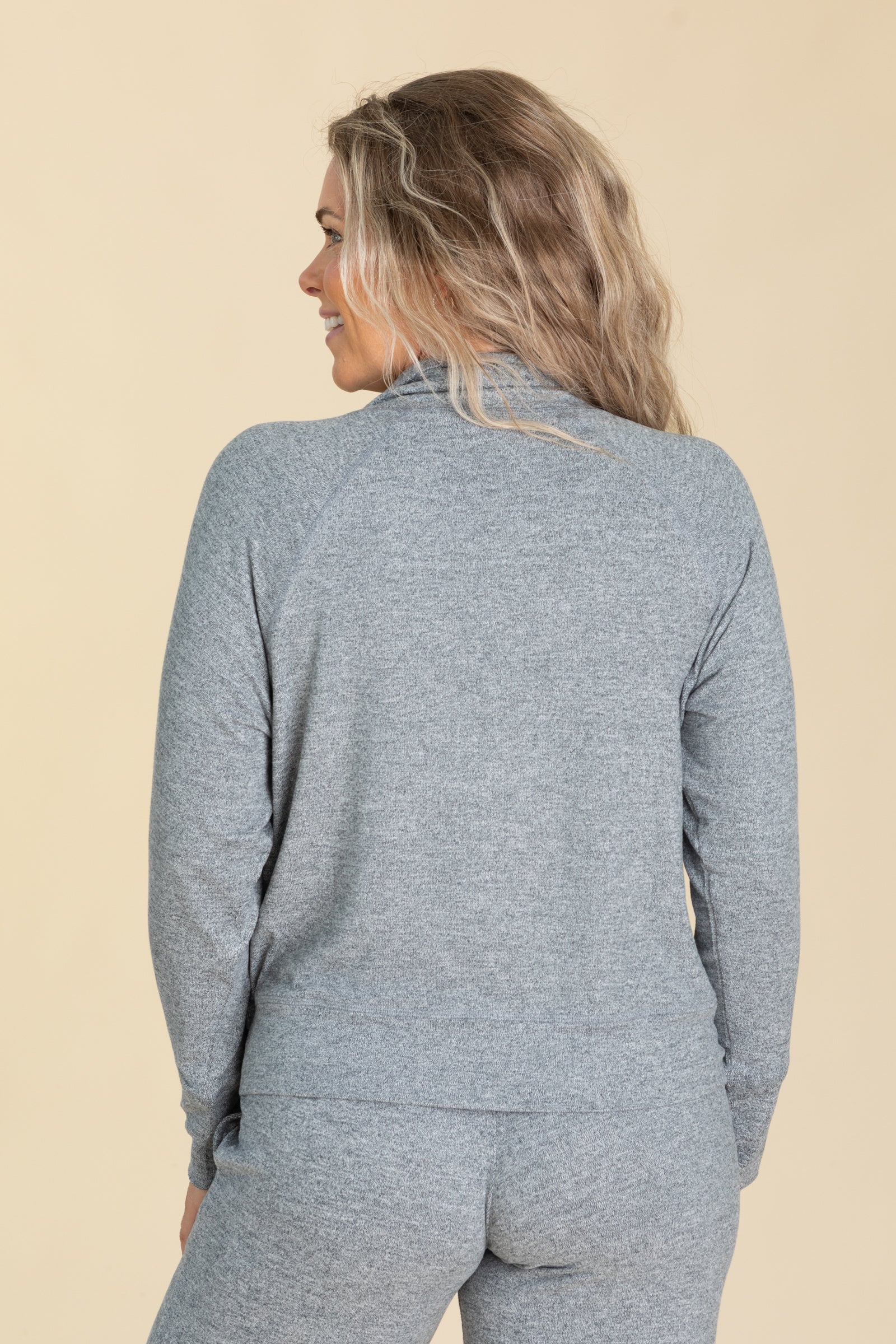 Brushed Hacci Cowl Neck Knit Pullovers