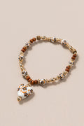 Ceramic Heart Shape Bead Bracelet