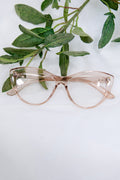 Clear Blue Light Retro Bold Cat Eye Glasses