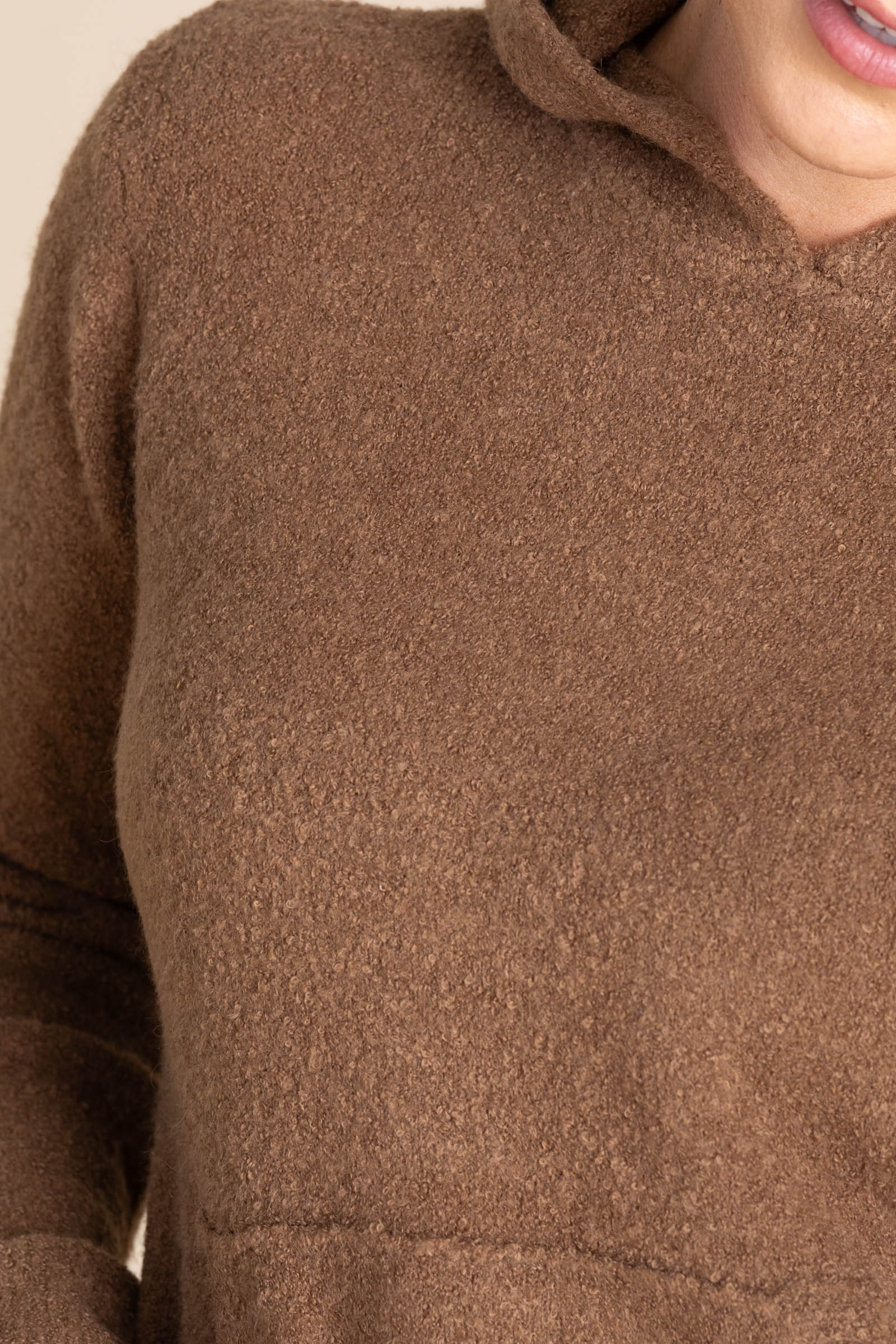 Brown Kangaroo Pocket Hoodie Sweater
