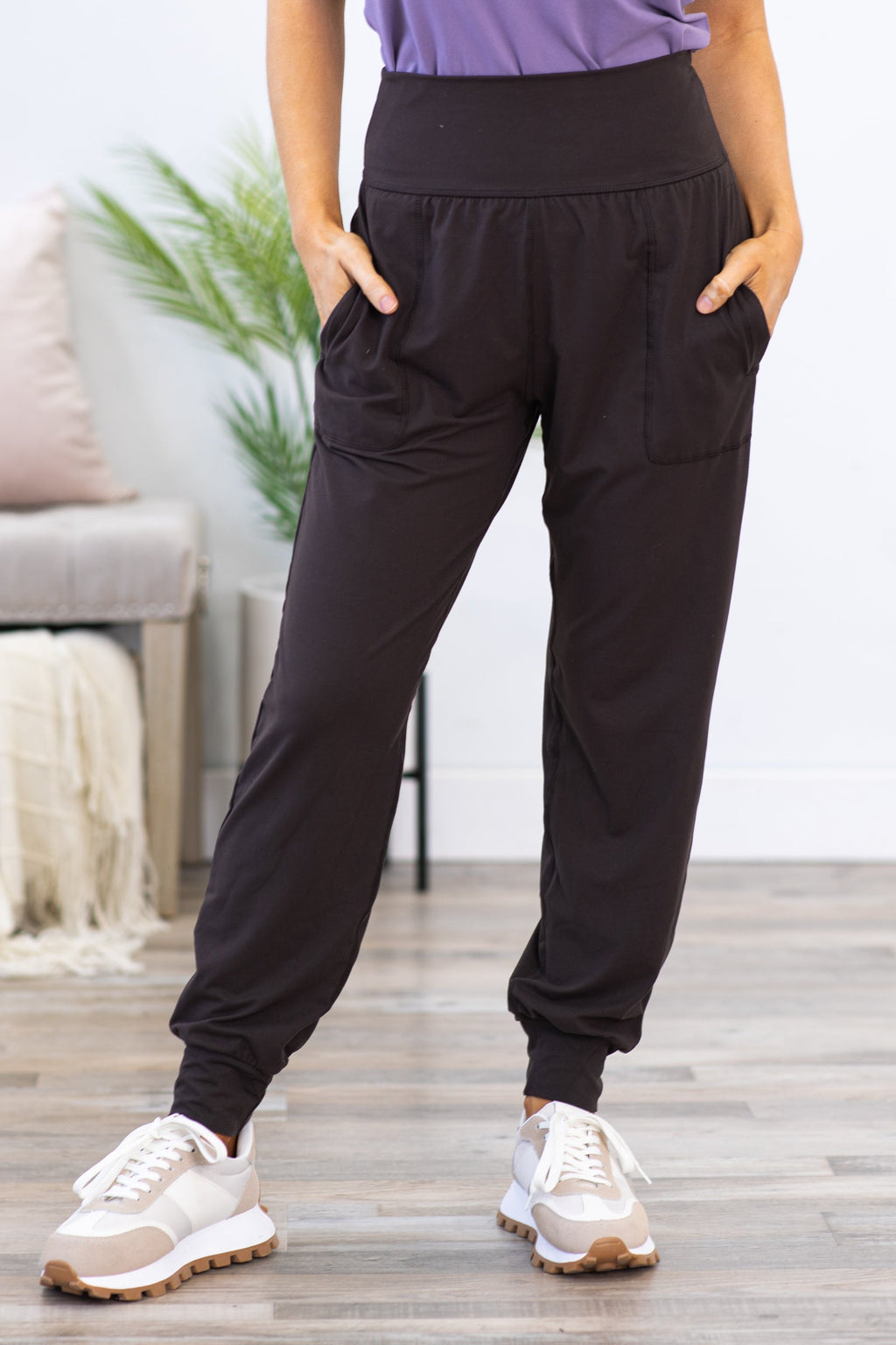 Brown Joggers With Pockets