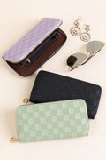 Checkered Vegan Leather Wallets