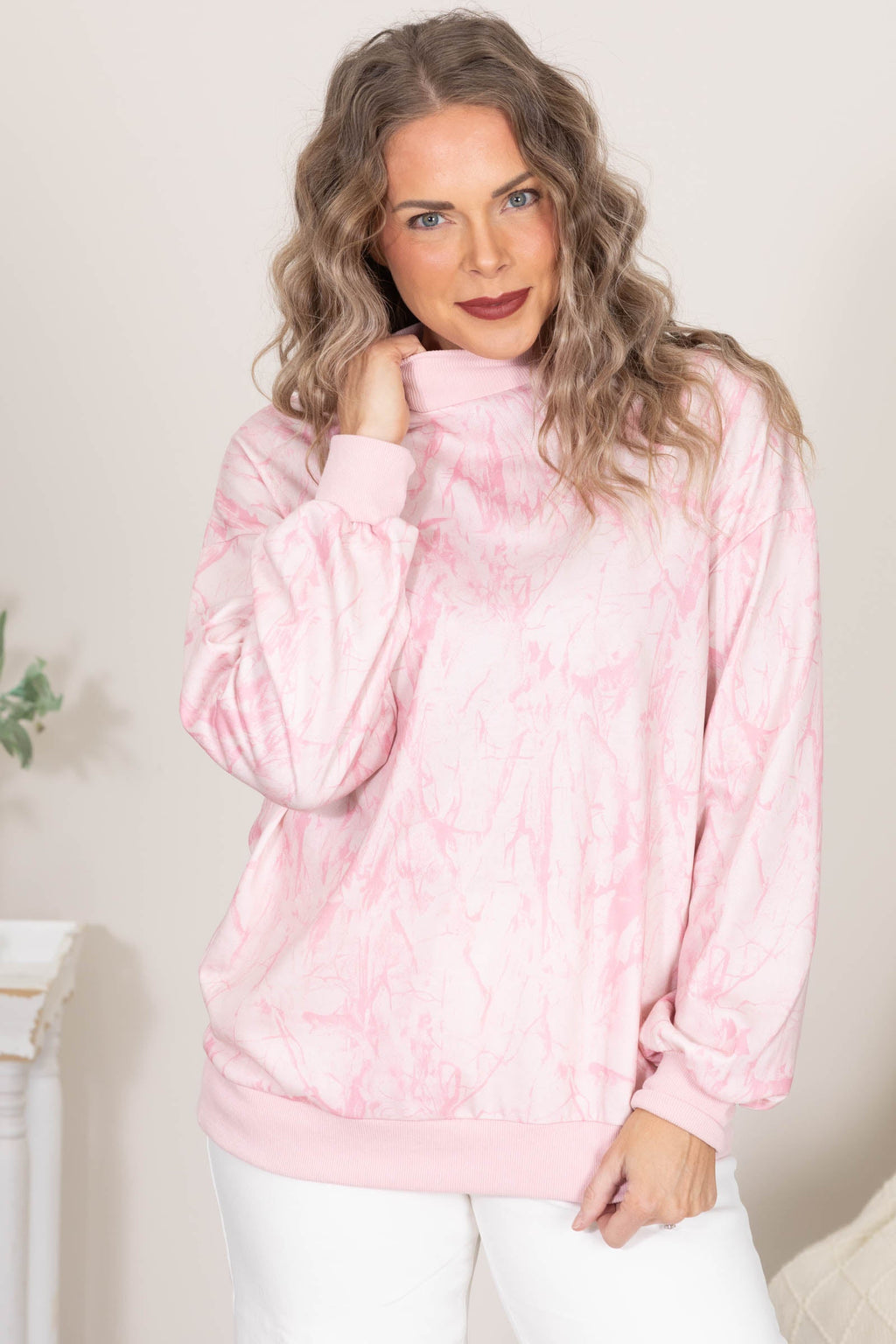 Camo Mock Neck Sweatshirts