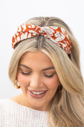 Burnt Orange Safari Jungle Print Headband