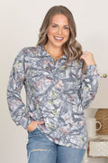 Camo Ribbed Lightweight Quarter-Zip Pullover