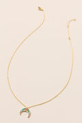 Celestial Pave CZ Crescent Moon Necklaces