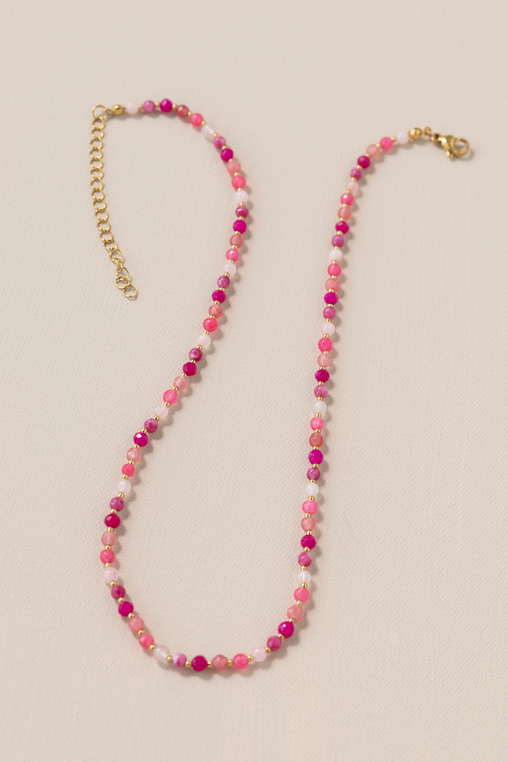 Candy Bead Dainty Gemstone Necklace