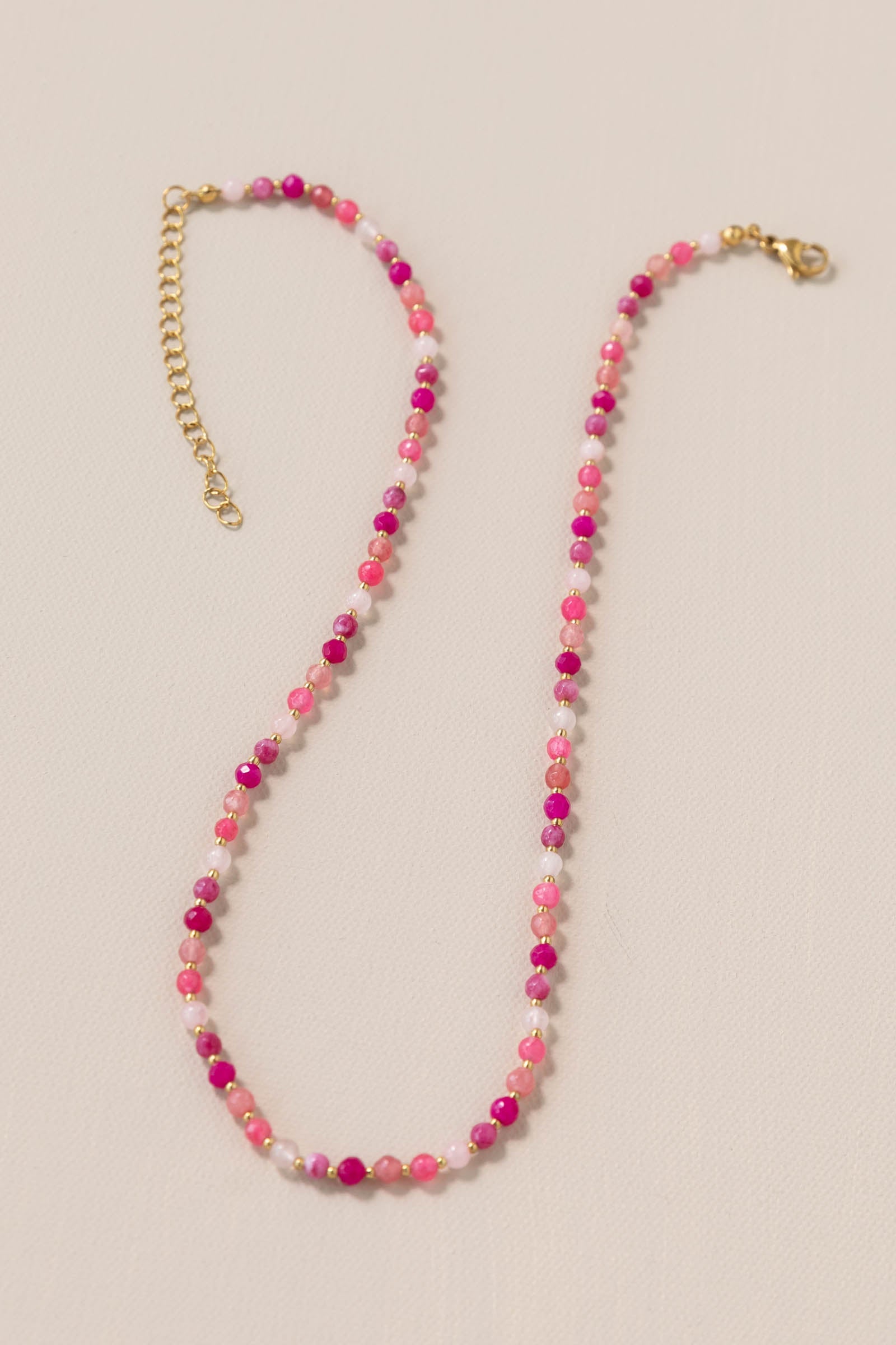 Candy Bead Dainty Gemstone Necklace