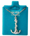 Made In USA Large Anchor Necklace Gold or Silver
