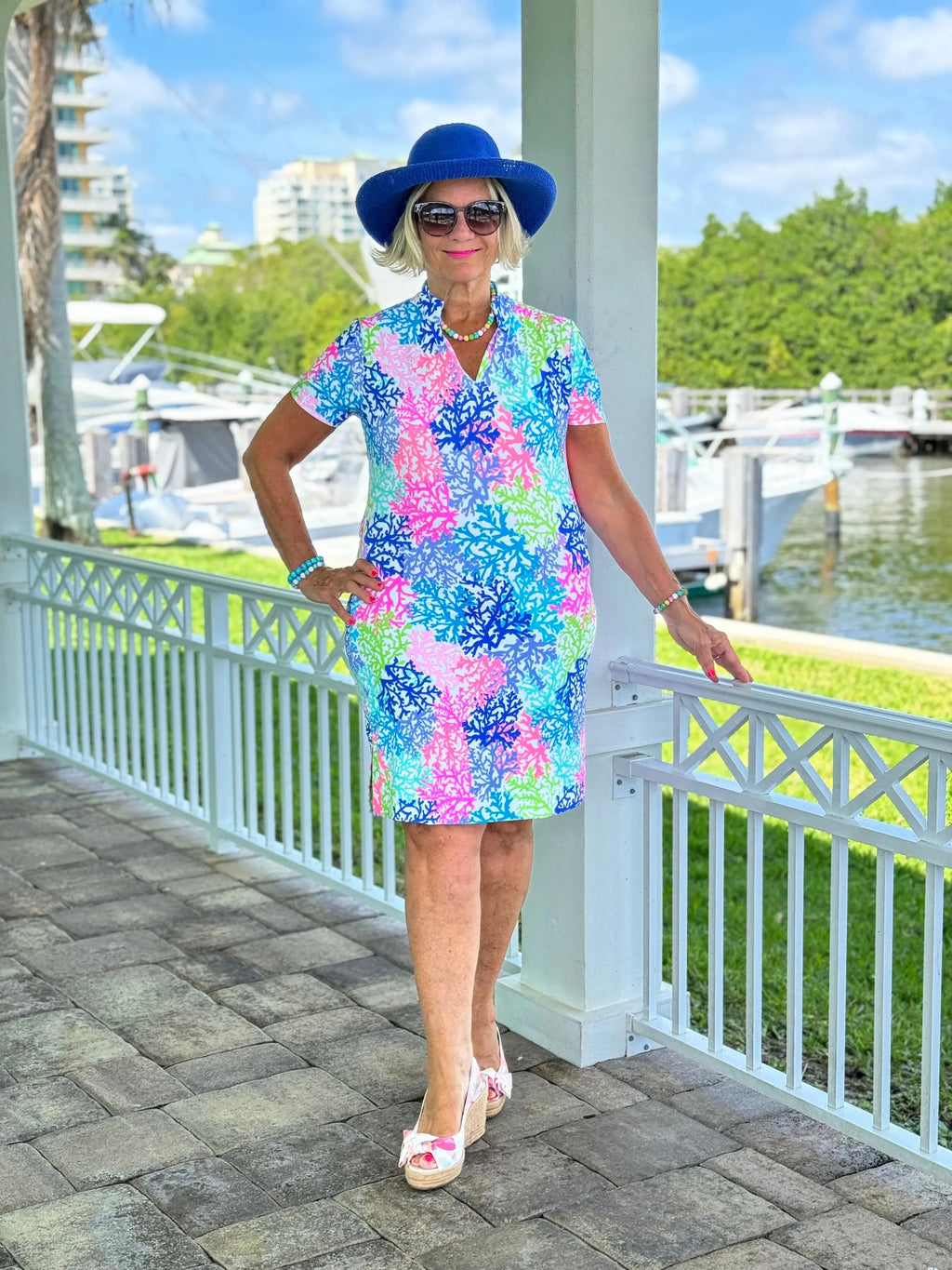 SALINA REEF SHORT SLEEVE DRESS