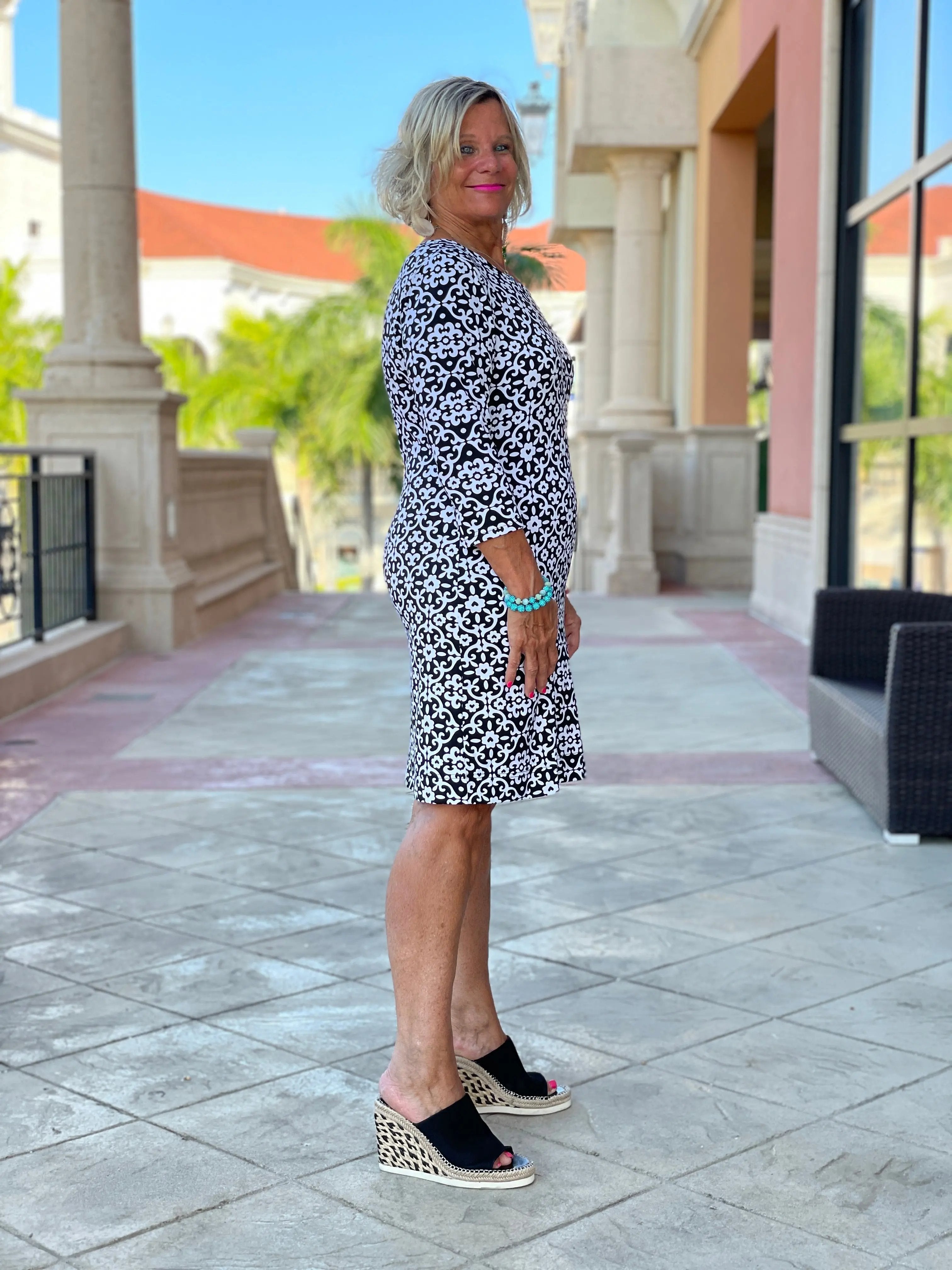 NAPLES DAY SLEEVE DRESS