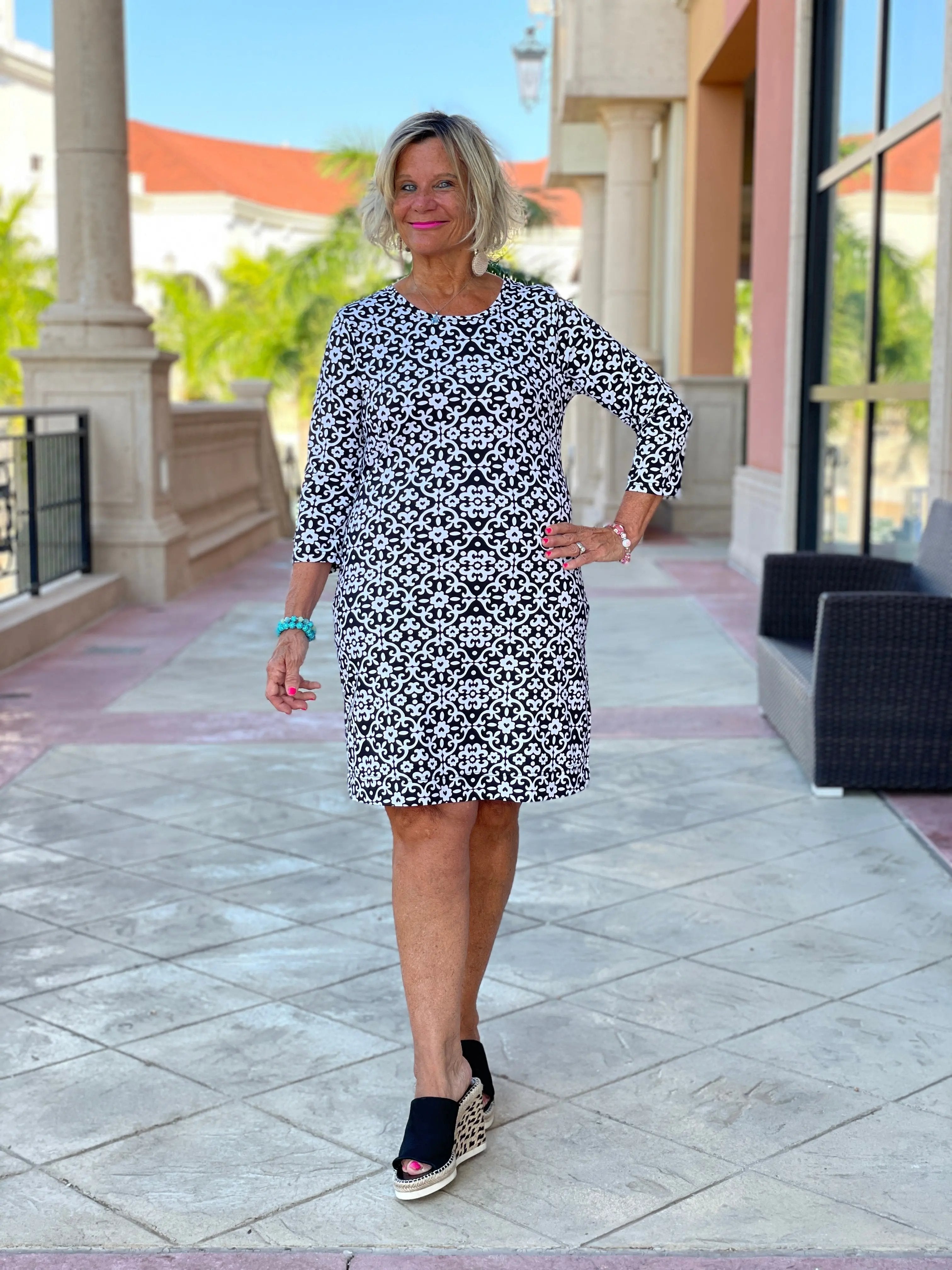 NAPLES DAY SLEEVE DRESS