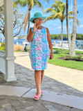 SPLASH OF PINK  SHIFT DRESS