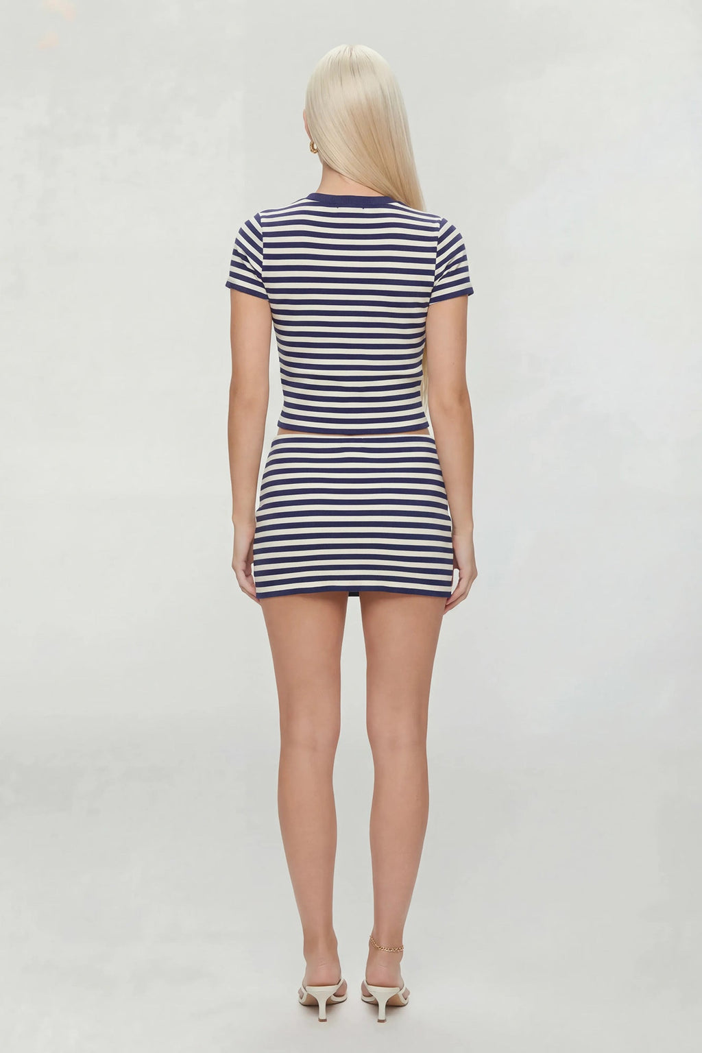 Short Sleeve Cardigan & Knit Mini Skirt Set