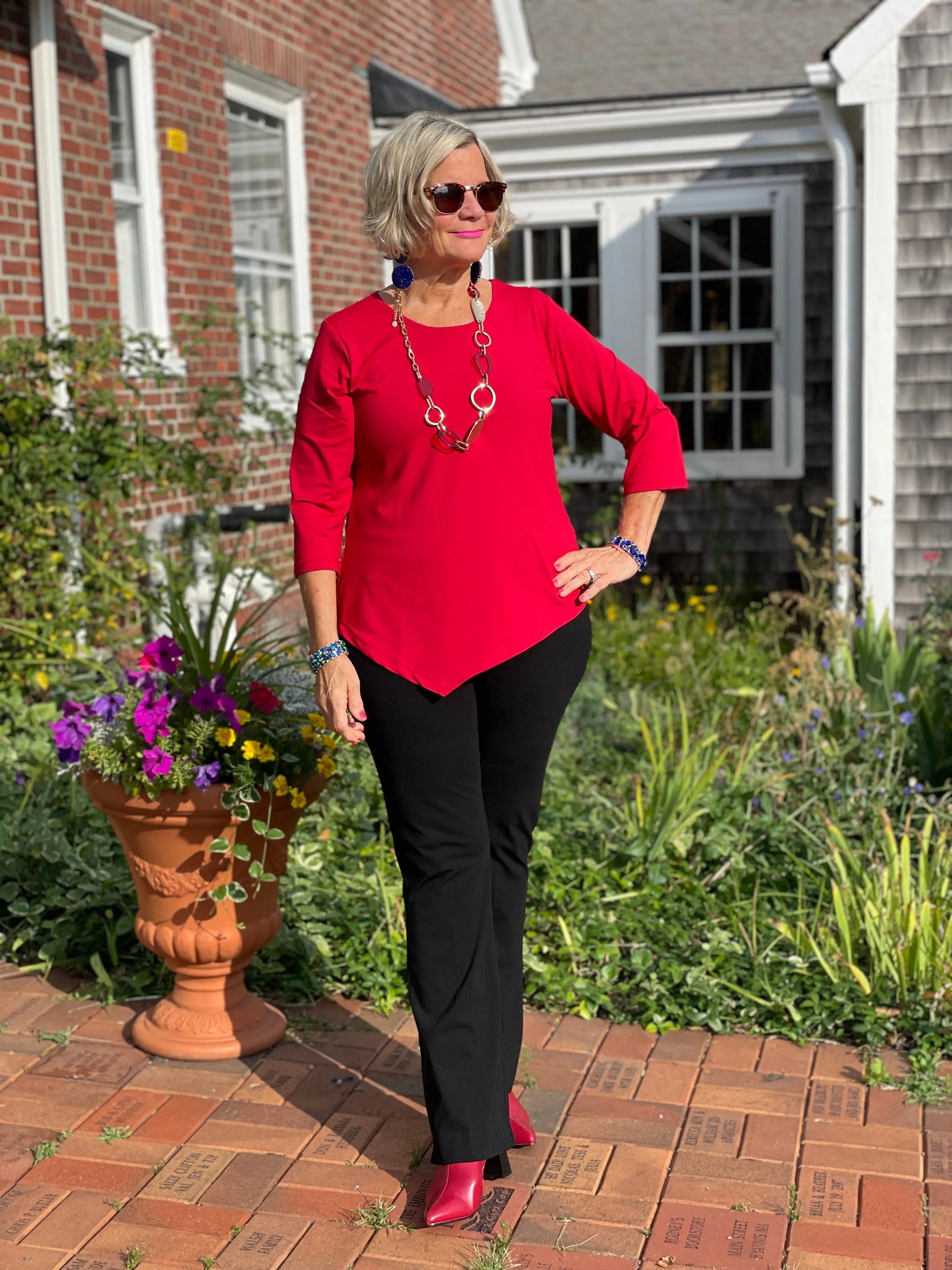 LULU-CRIMSON ASYMMETRIC TOP