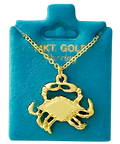 Made In USA Large Crab Necklace Available in Gold or Silver