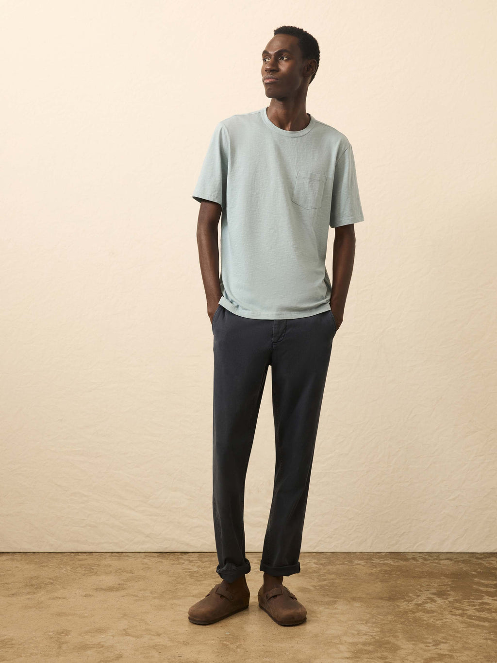 Sunwashed Regenerative Pocket Tee - Hull Teal