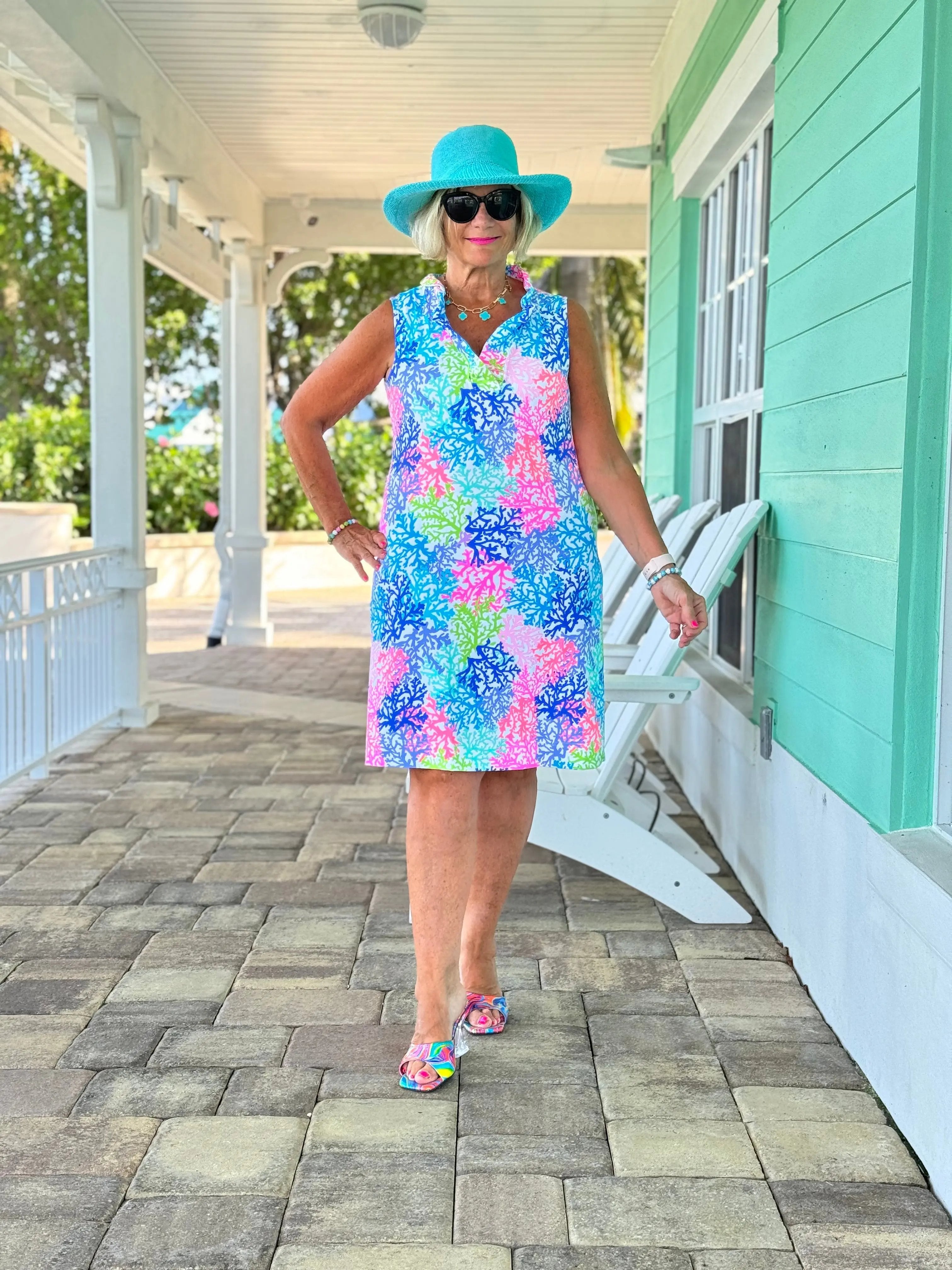 SALINA REEF RUFFLE DRESS
