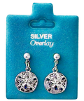 Made in USA Mini Sand Dollar Drop Earrings Gold or Silver